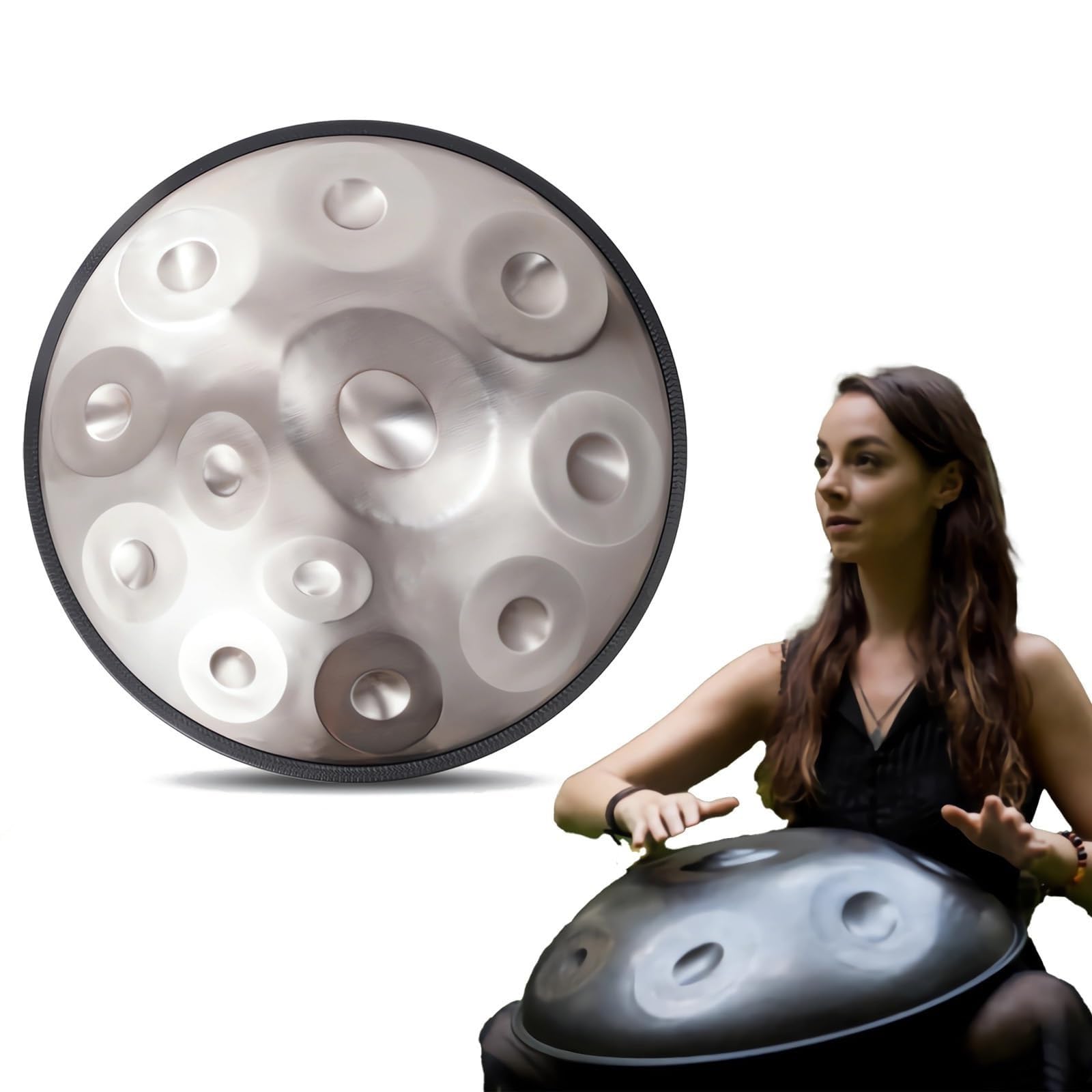 Amazon | 432Hz ハンドパン楽器 - 9/10/12 ノート スチールタンドラム